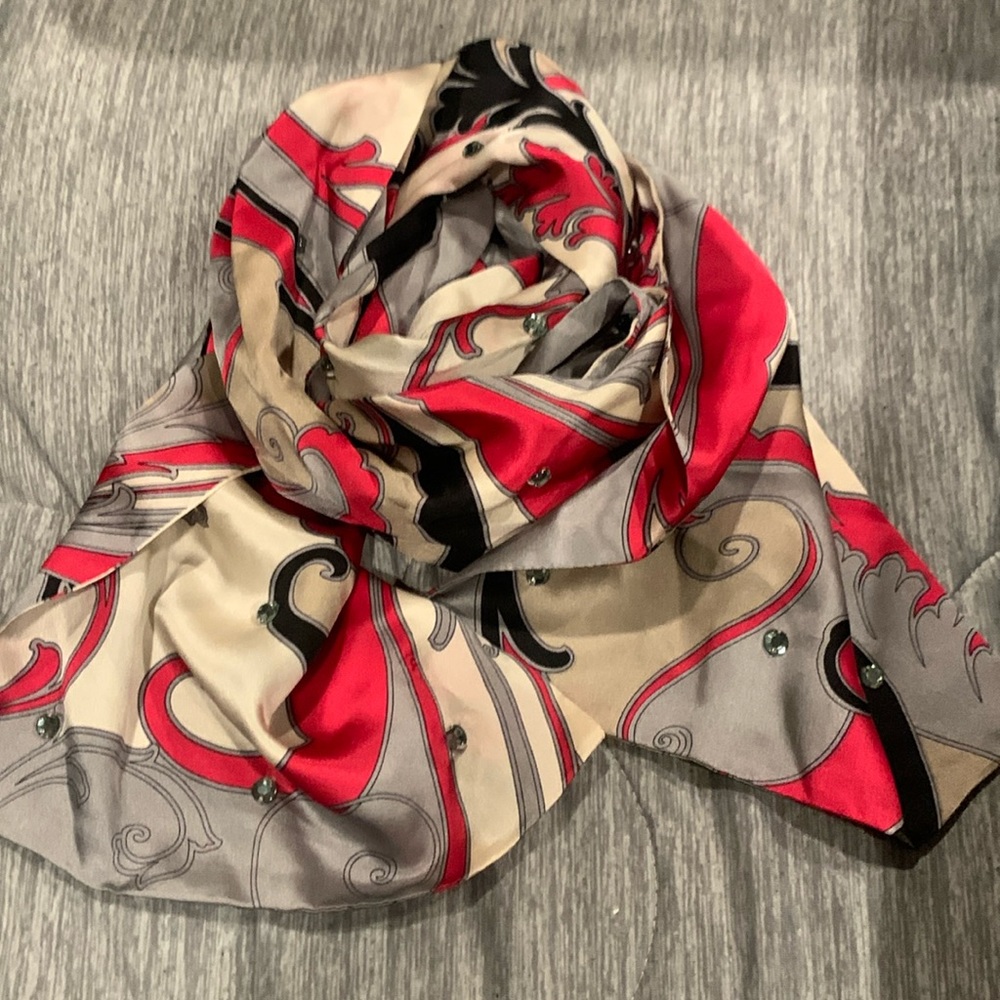 Scarf  with rhinestones